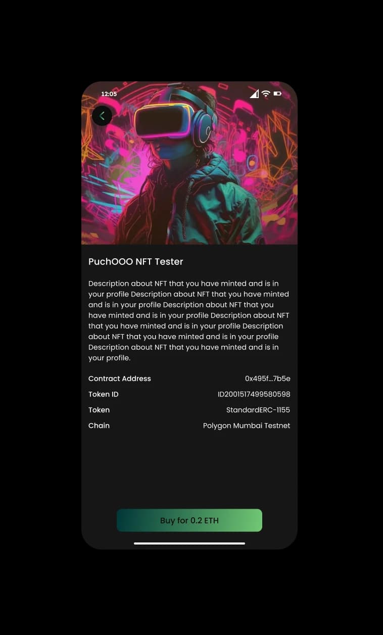 Puchooo crypto and blockchain platform: trade detail powered by Apollo GraphQL